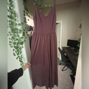 Brown ankle length jumpsuit